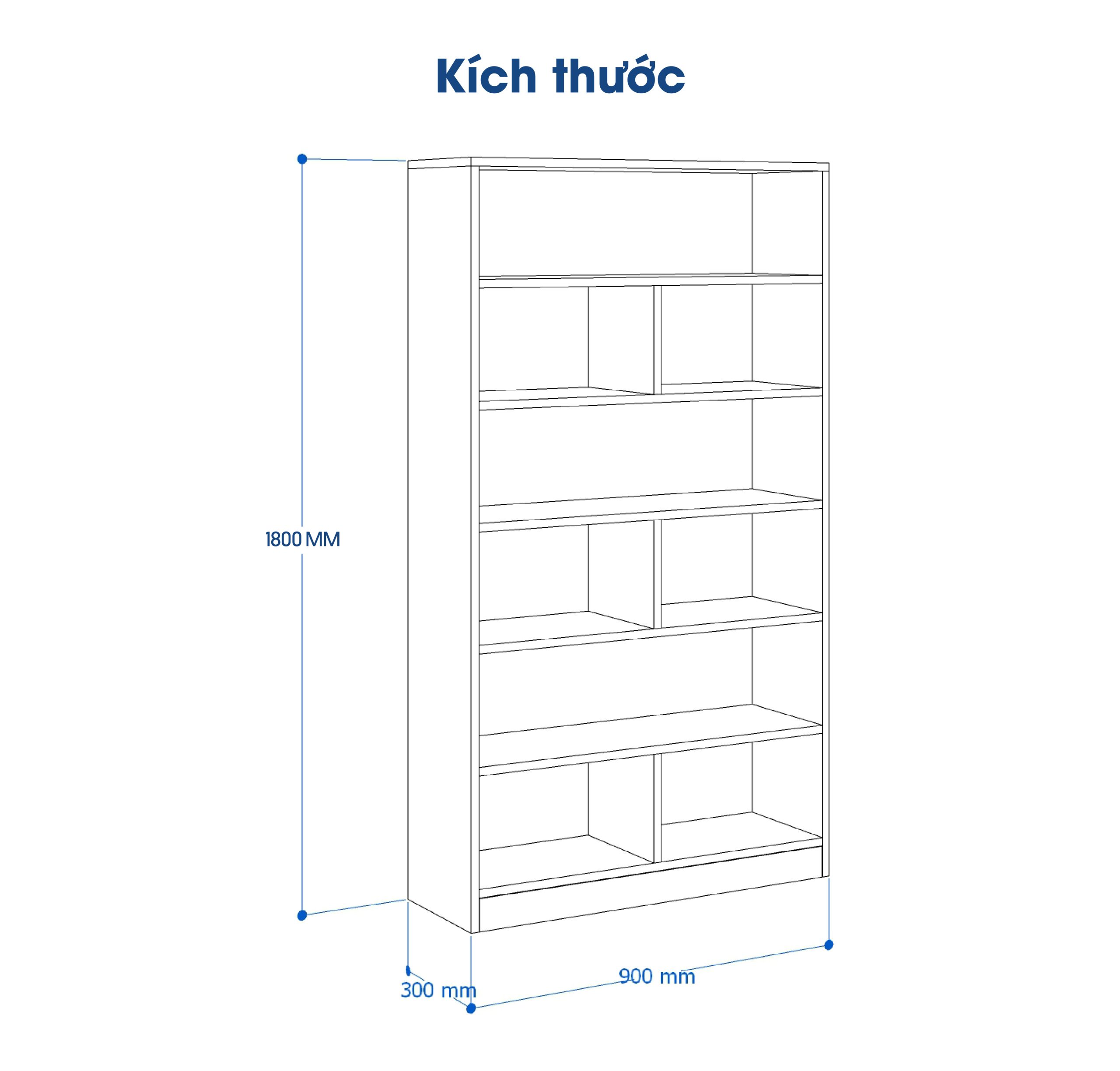 Ảnh mô tả sản phẩm - Kệ sách CL180-07
