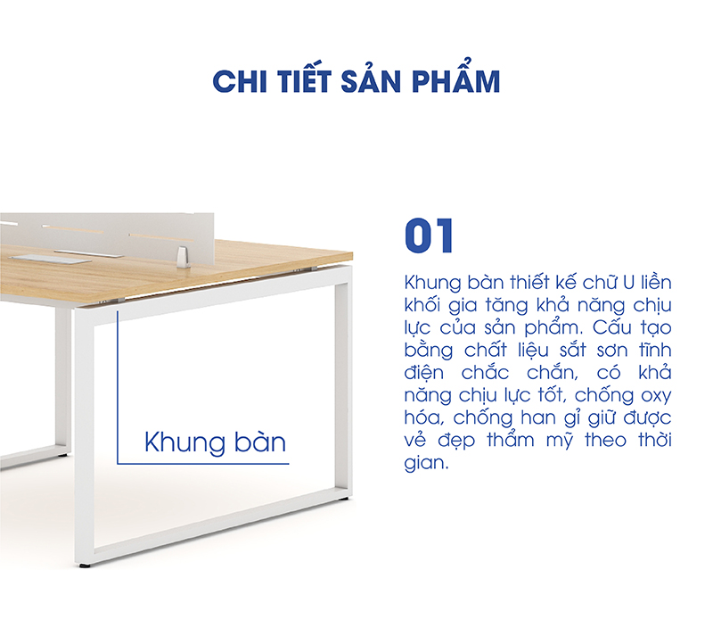 Ảnh mô tả sản phẩm - Module bàn 2 người 1m2 Erid EU1212