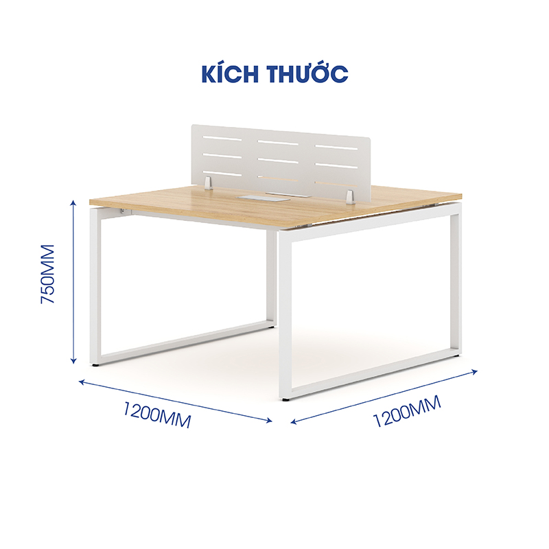 Ảnh mô tả sản phẩm - Module bàn 2 người 1m2 Erid EU1212