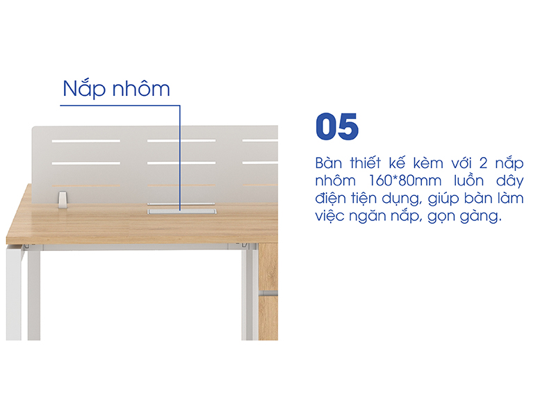 Ảnh mô tả sản phẩm - Module bàn 2 người 1m2 Erid EU1212-TP7-1