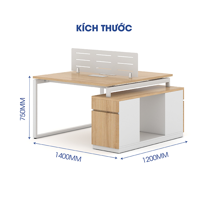 Ảnh mô tả sản phẩm - Module bàn 2 người 1m2 Erid EU1412-TP7