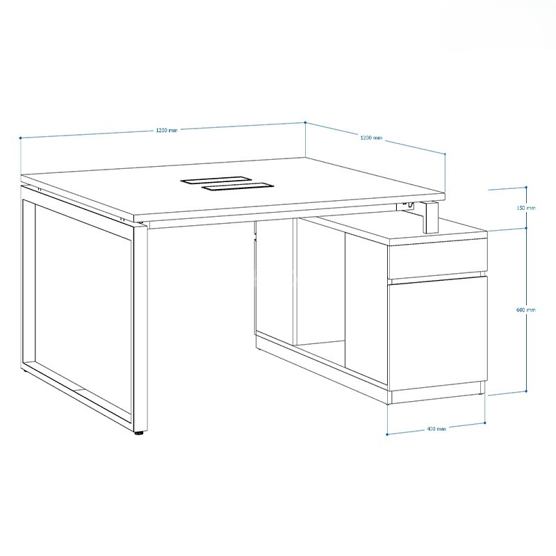 Ảnh mô tả sản phẩm - Module bàn 2 người 1m2 Erid EU1412-TP7