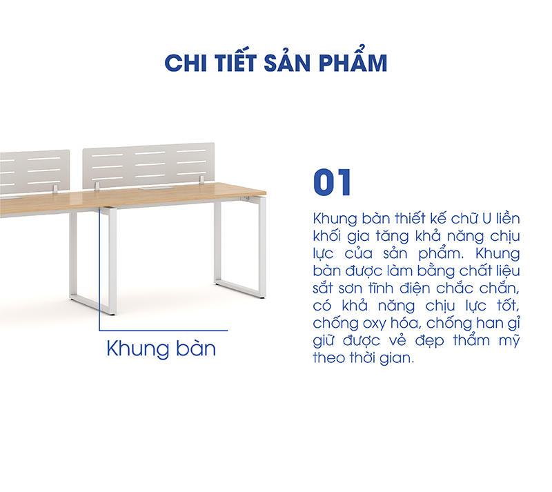 Ảnh mô tả sản phẩm - Module bàn 2 người Erid EU2406