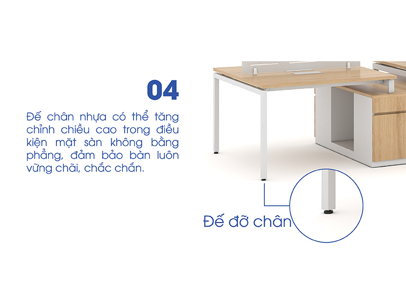 Ảnh mô tả sản phẩm - Module bàn 4 người 2m8 Erid EC2812-TP7