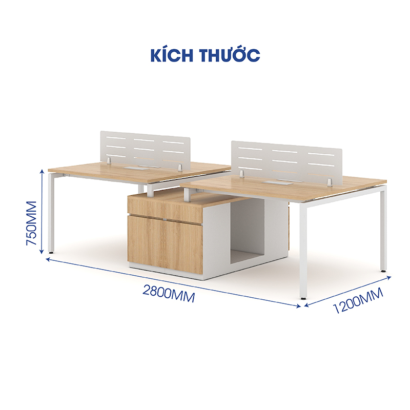 Ảnh mô tả sản phẩm - Module bàn 4 người 2m8 Erid EC2812-TP7