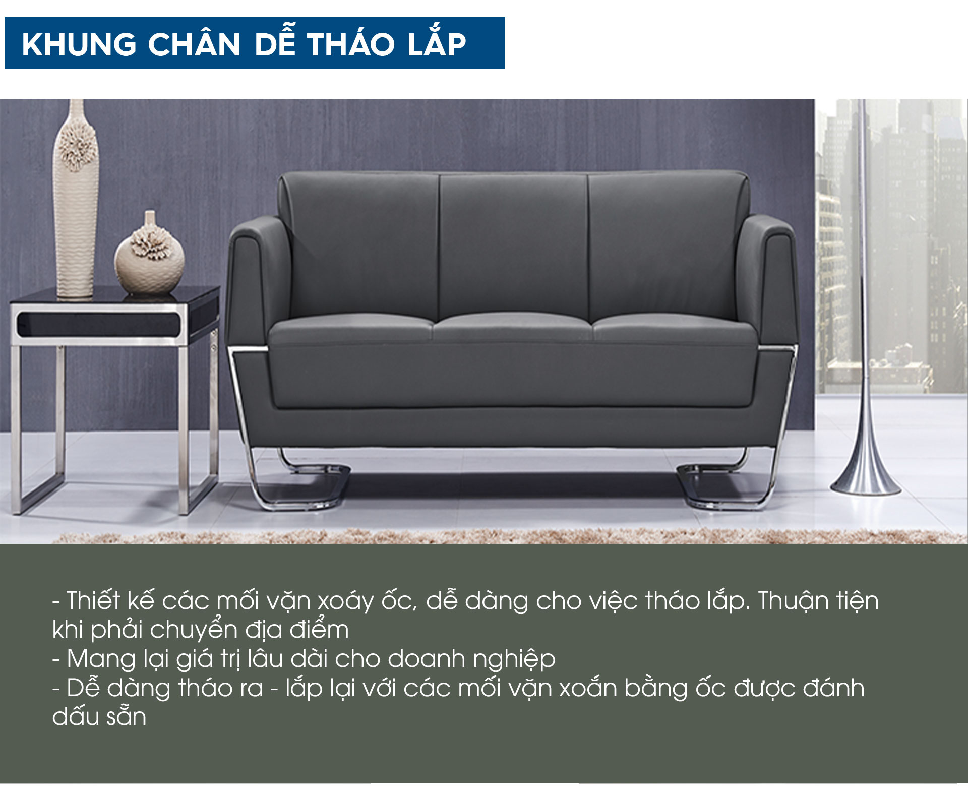 Ảnh mô tả sản phẩm - Sofa văng da cao cấp SF169