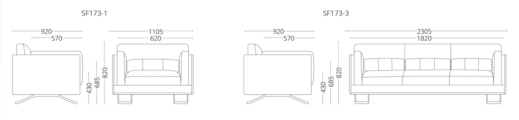 Ảnh mô tả sản phẩm - Sofa văng da cao cấp SF173