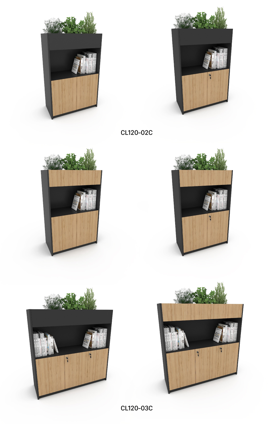 Ảnh mô tả sản phẩm - Tủ cây trang trí CL120-02C