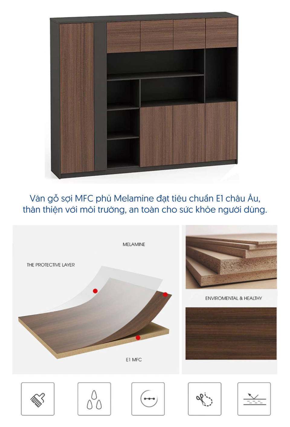 Ảnh mô tả sản phẩm - Tủ giám đốc Kaze KZ-B1