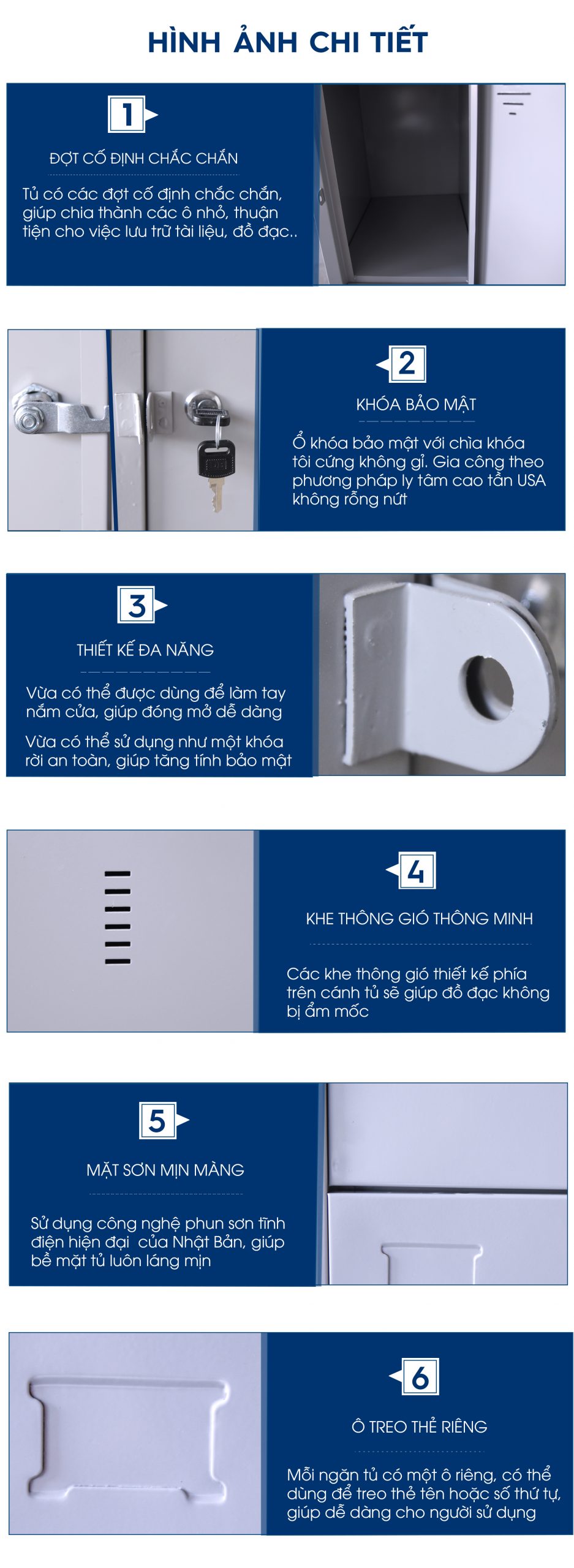 Ảnh mô tả sản phẩm - Tủ locker 4 ngăn LK4C1