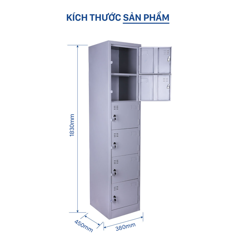 Ảnh mô tả sản phẩm - Tủ locker 6 ngăn LK6C1
