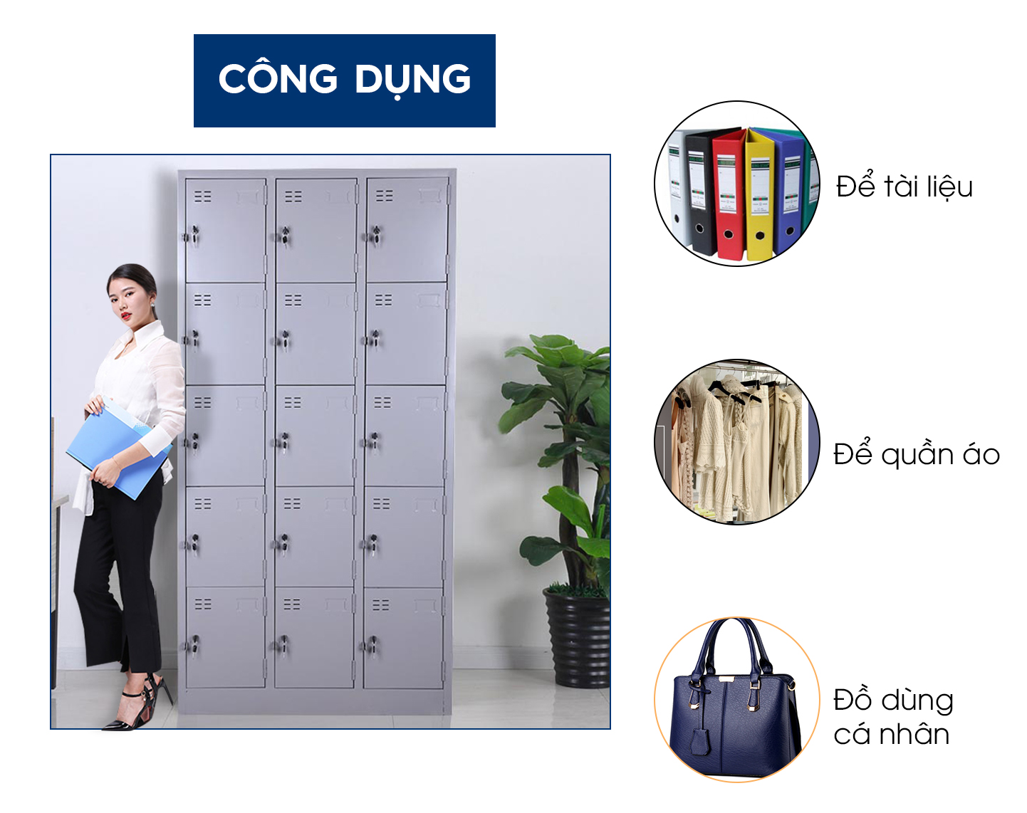 Ảnh mô tả sản phẩm - Tủ locker sắt 15 ngăn LK15