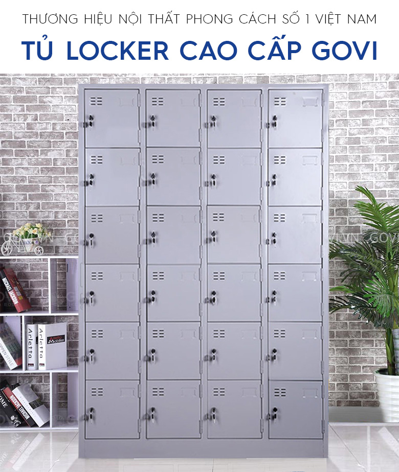 Ảnh mô tả sản phẩm - Tủ locker sắt 24 ngăn LK24
