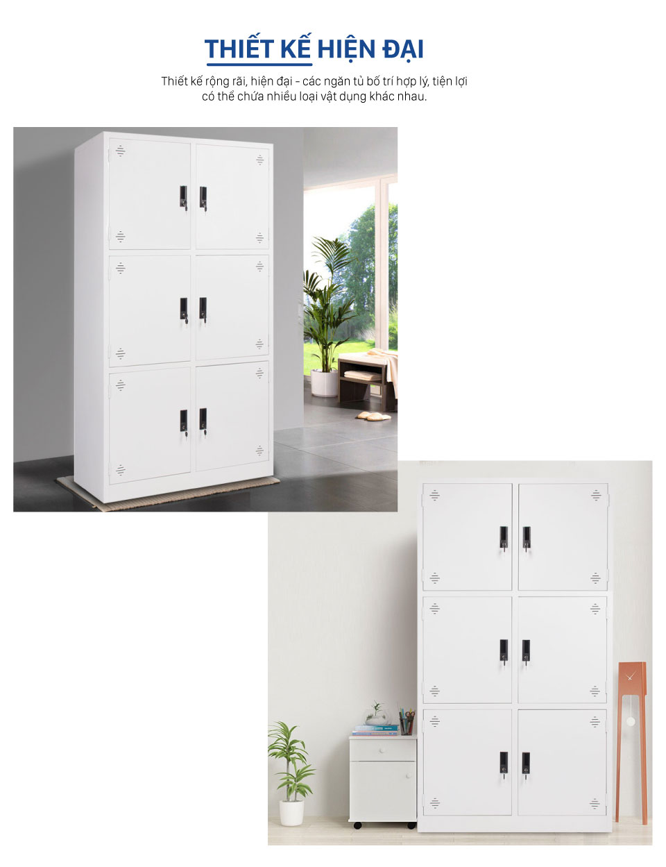 Ảnh mô tả sản phẩm - Tủ locker sắt 6 ngăn LK06-T