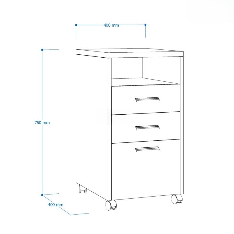 Ảnh mô tả sản phẩm - Tủ phụ di động TP12