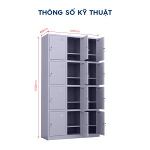 Ảnh mô tả sản phẩm - Tủ sắt đựng giày 12 ngăn TT.12