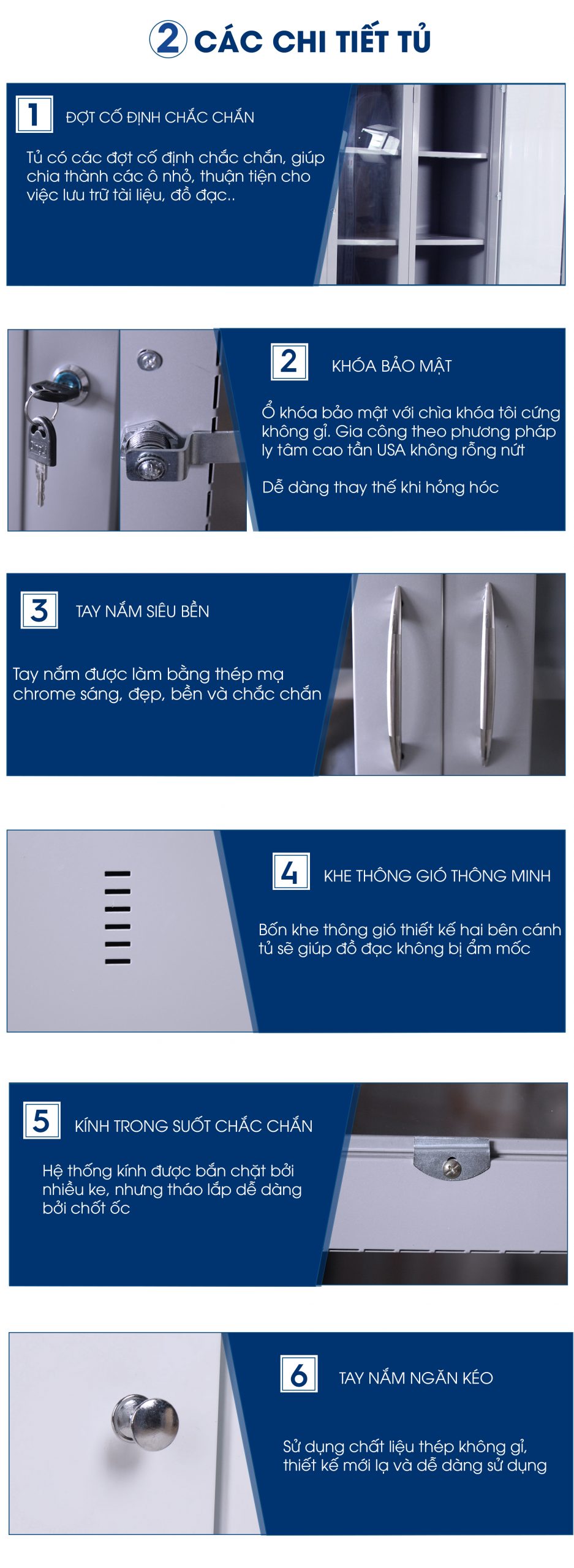 Ảnh mô tả sản phẩm - Tủ sắt đựng hồ sơ 3 khoang TL03