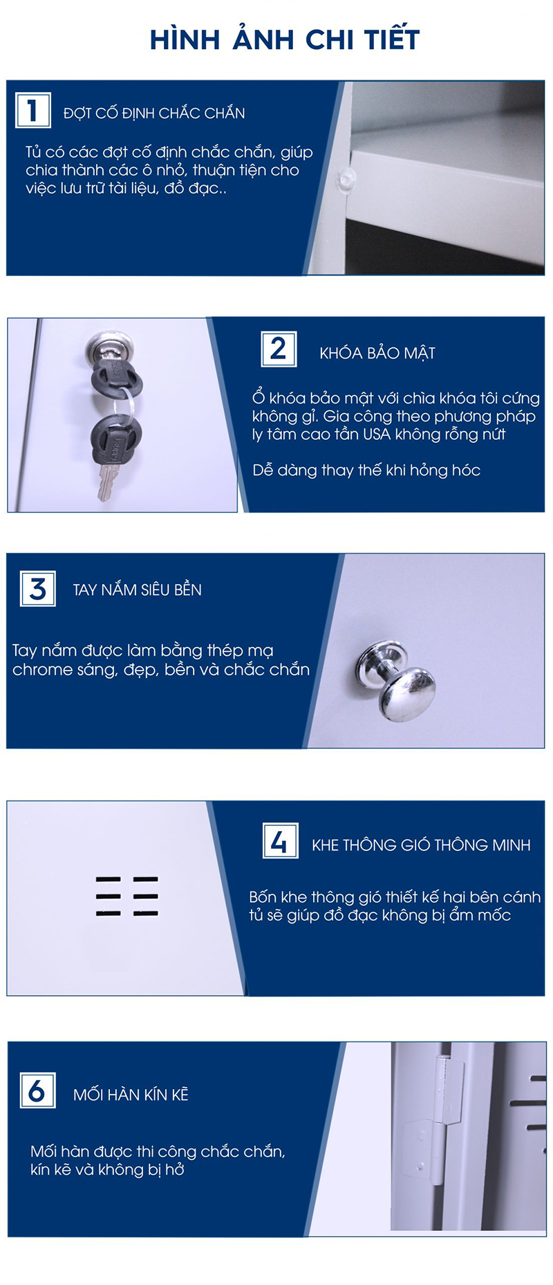 Ảnh mô tả sản phẩm - Tủ sắt đựng quần áo QA02
