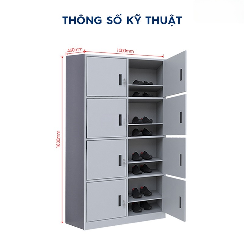Ảnh mô tả sản phẩm - Tủ sắt tư trang 8 ngăn TT.8