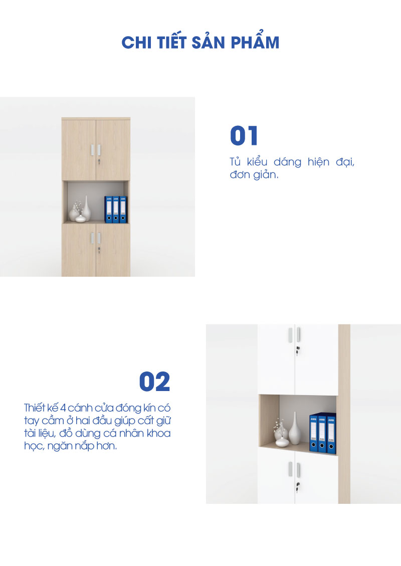 Ảnh mô tả sản phẩm - Tủ tài liệu Classic CL200-02
