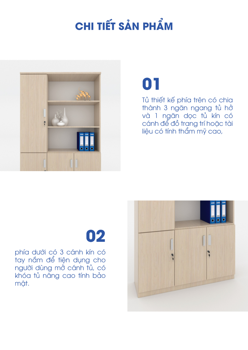 Ảnh mô tả sản phẩm - Tủ tài liệu Classic CL200-08A