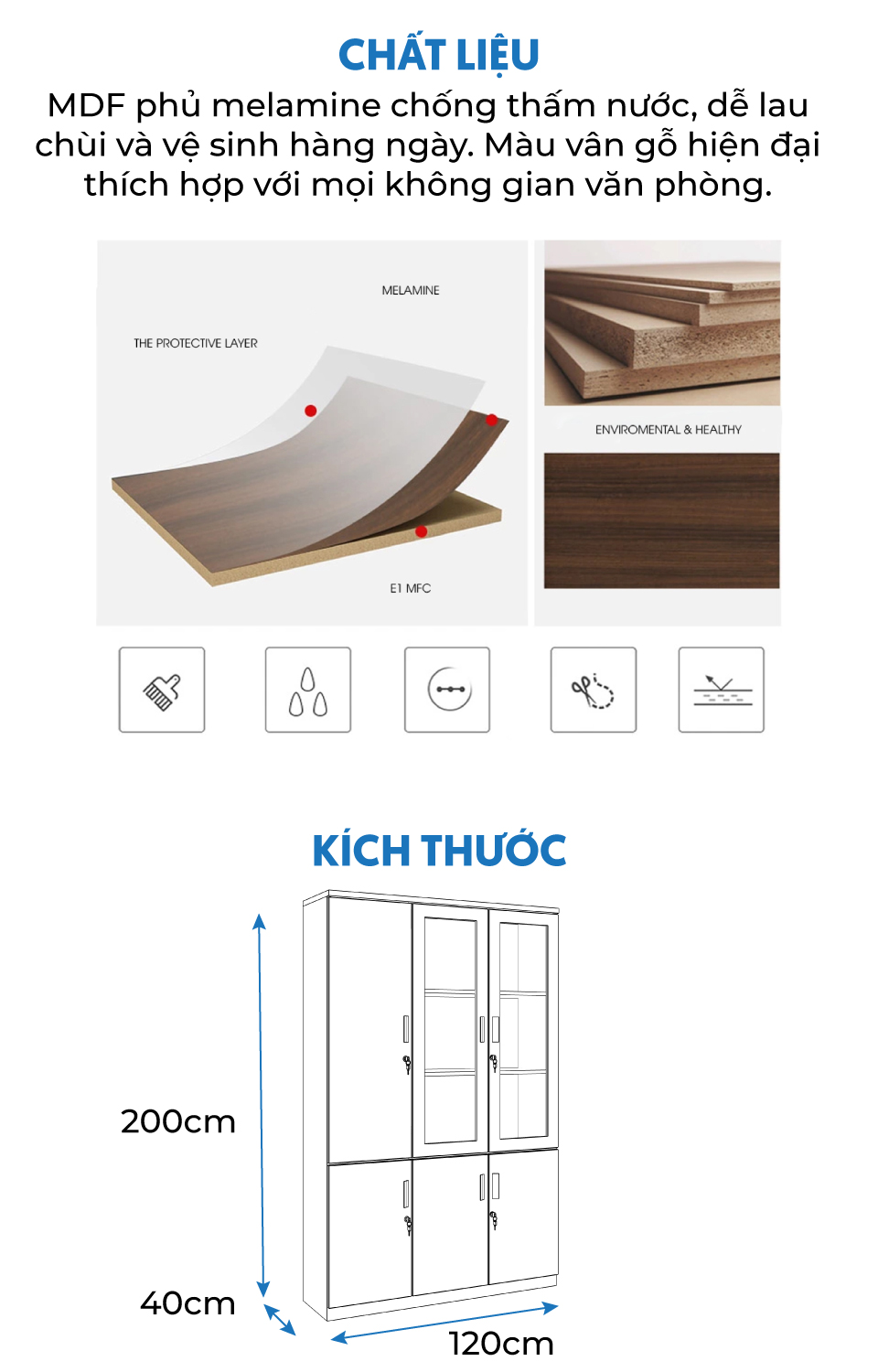 Ảnh mô tả sản phẩm - Tủ tài liệu Classic CL200-08B