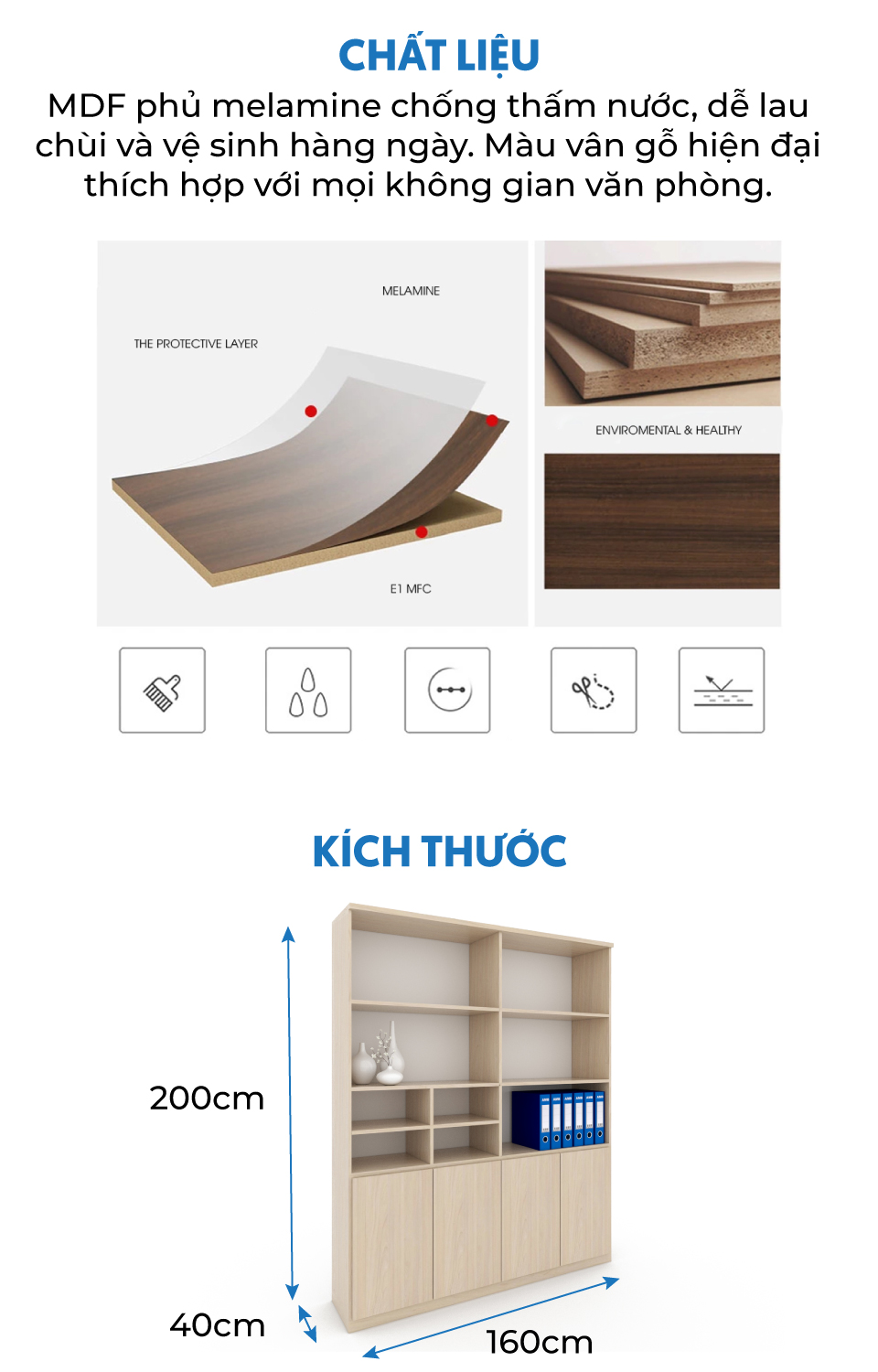 Ảnh mô tả sản phẩm - Tủ tài liệu Classic CL200-13-T
