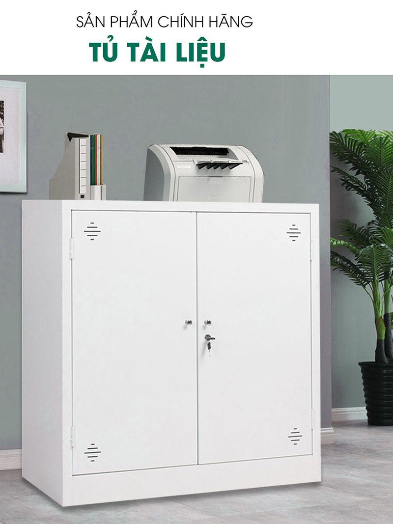 Ảnh mô tả sản phẩm - Tủ tài liệu sắt thấp 2 cánh sắt TL08-T