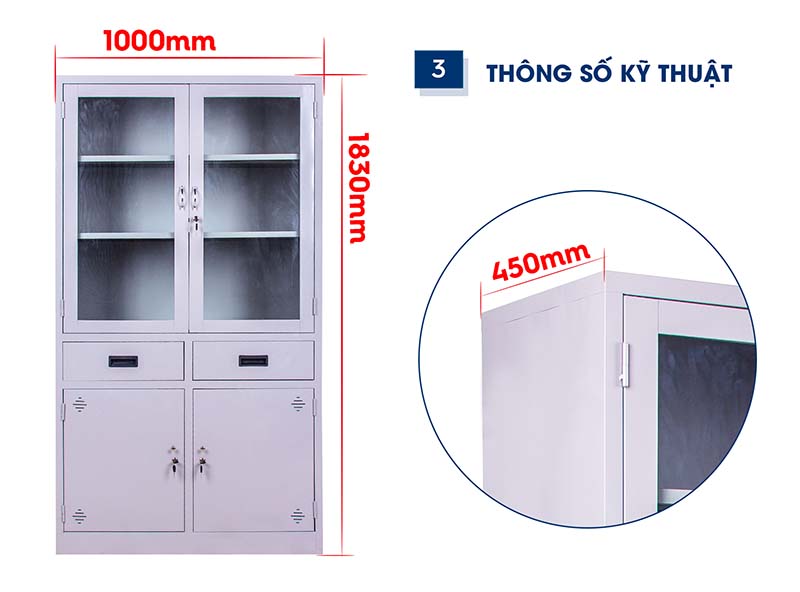 Ảnh mô tả sản phẩm - Tủ tài liệu sắt TL01K