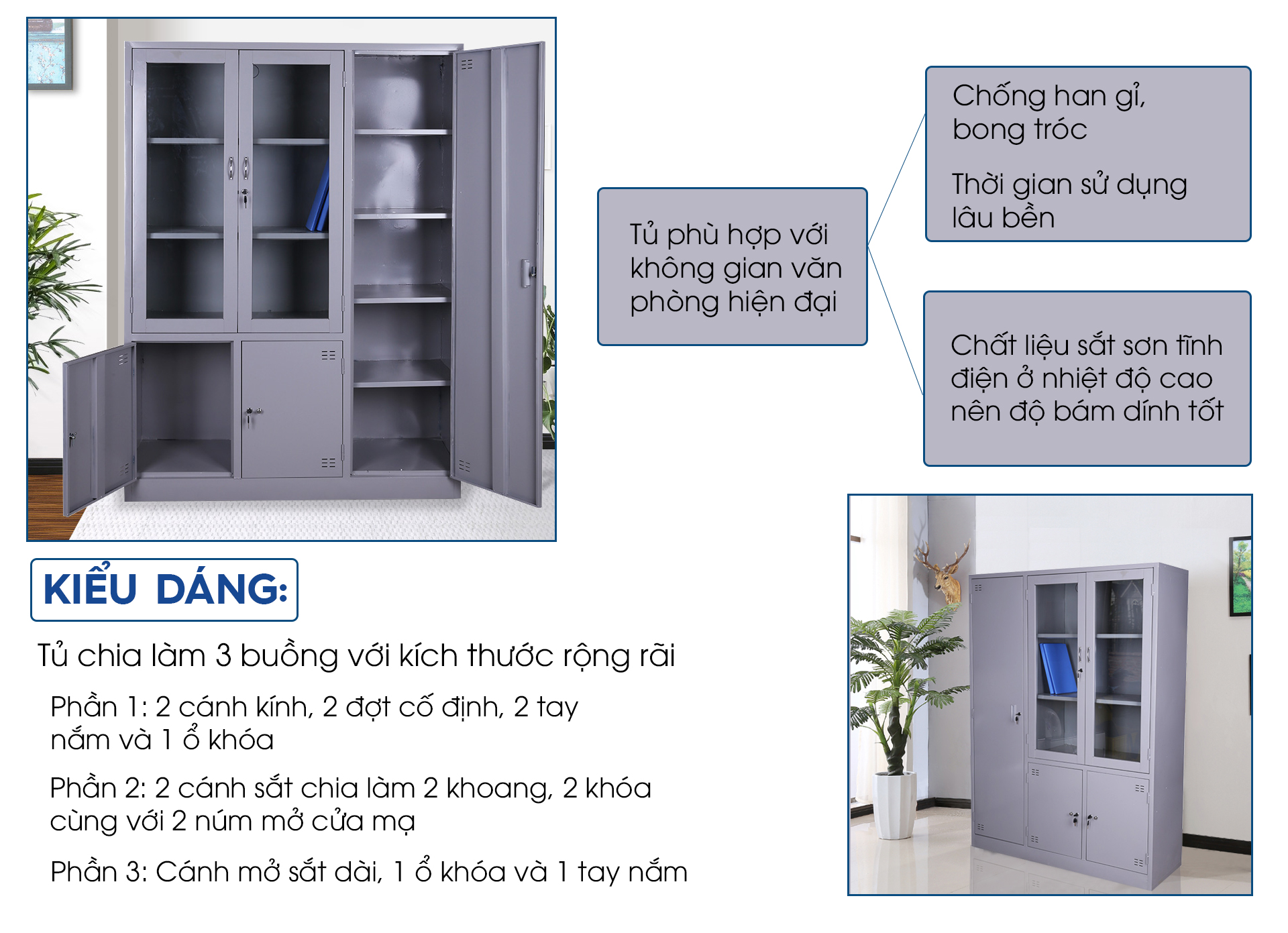 Ảnh mô tả sản phẩm - Tủ tài liệu sắt TL05
