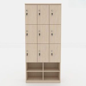Ảnh sản phẩm Tủ locker gỗ 9 cánh 3 khoang LKG9C3K-Kệ giày - 2