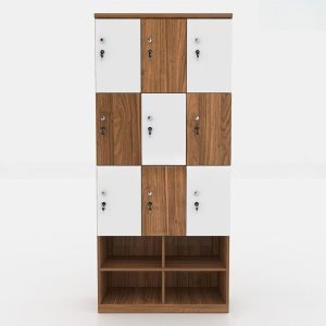 Ảnh sản phẩm Tủ locker gỗ 9 cánh 3 khoang LKG9C3K-T-Kệ giày - 2