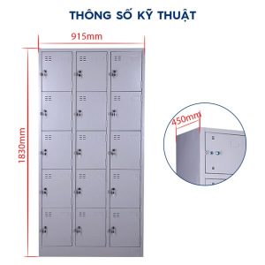 Ảnh sản phẩm Tủ locker sắt 15 ngăn LK15 - 2