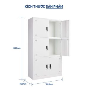 Ảnh sản phẩm Tủ locker sắt 6 ngăn LK06-T - 2
