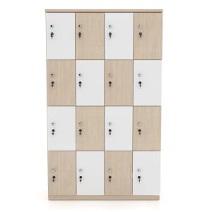 Tủ locker gỗ để đồ 16 ngăn -LKG 08