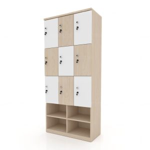 Tủ gỗ để đồ 9 cánh Kệ giày vân sồi -LKG 05