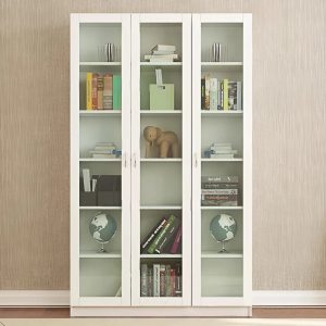 Tủ gỗ tài liệu 3 cánh kính dài –TG 82
