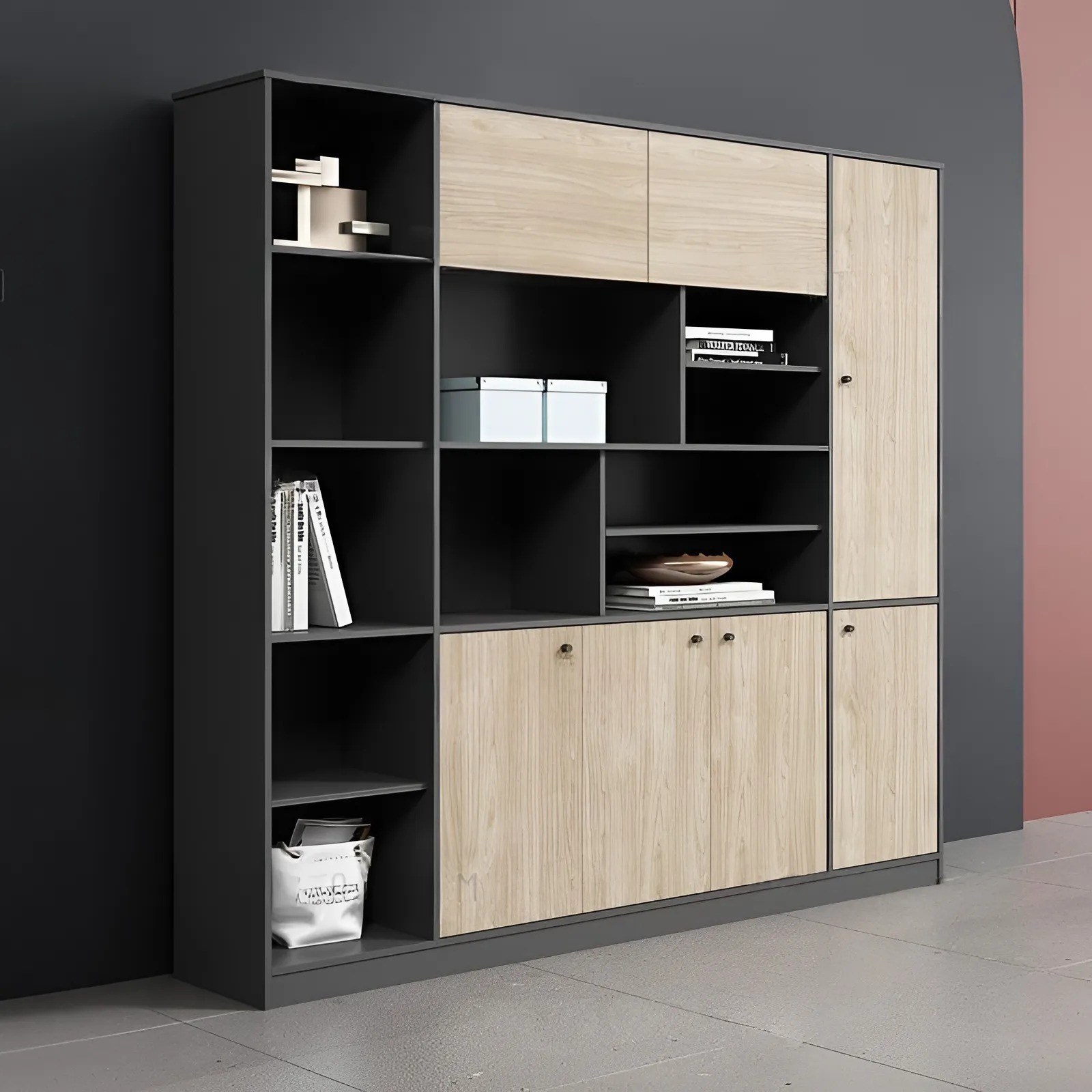 Tủ tài liệu văn phòng sếp 2m -TG 17
